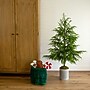 Nearly Natural Artificial Real Touch Norfolk Island Pine in Metal Tin Planter, 5' (T5385)~#|#~468D8D87-6330-4C33-BD3B7038D2E1C0BD_sc7