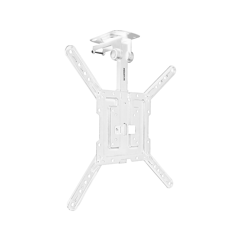 Mount-It! Tilt and Swivel Flip-down Ceiling TV Mount, 44 lbs. Max. (MI-4225WHT) image 1
