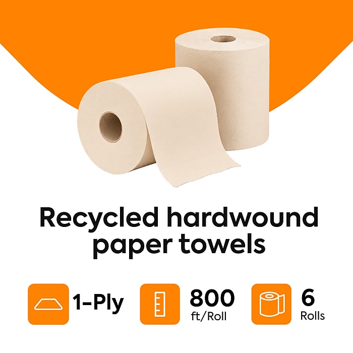 Coastwide Professional™ Recycled Hardwound Paper Towels, 1-ply