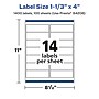 Avery Laser/Inkjet Waterproof Multipurpose Rectangle Labels, 1.3333" x 4", White, 1400 Labels/Box (94206)~#|#~469F485B-0200-48BA-8F7760285E5B7942_sc7