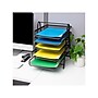 Mind Reader 5-Tier Paper Desk Tray and File Folder Set, Metal, Multi (5TFOLDERS-BLK)~#|#~46AAE09B-27E6-4BBB-9E15C92A69F7DBE8_sc7