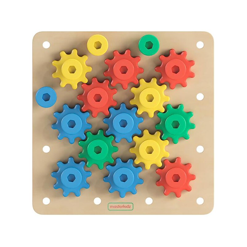 Flash Furniture Bright Beginnings STEM Gear Building Busy Board (MK-MK06158-GG) image 1