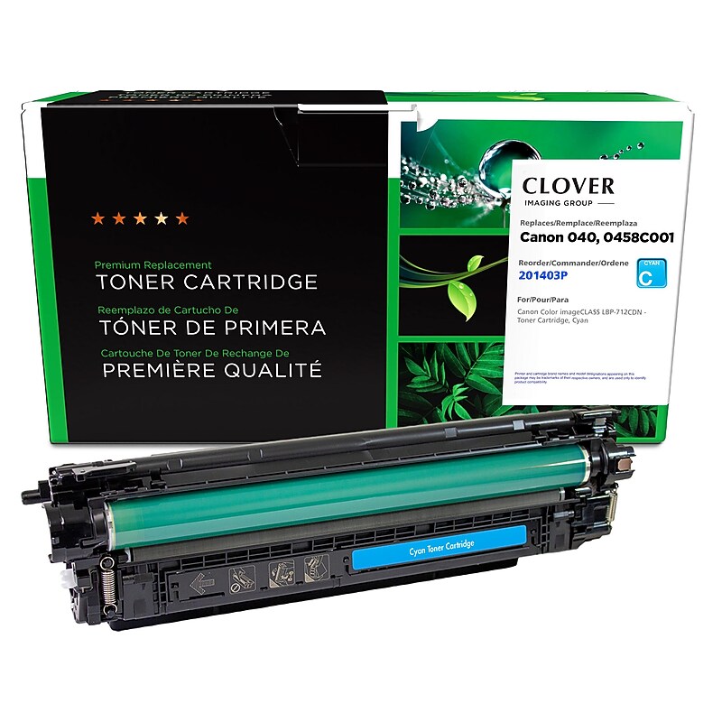 Clover Imaging Group Remanufactured Cyan Standard Yield Toner Cartridge Replacement for Canon 040 (0458C001) image 1