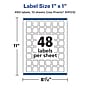 Avery Laser/Inkjet Square Durable Waterproof Labels, 1" x 1", White, 480 Labels/Pack (94103)~#|#~46B4E718-B6D8-457C-9A427443BE25AB3B_sc7