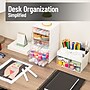 Mind Reader 7-Compartment Plastic Desk Organizer, White, 2/Set (MSORG-WHT)~#|#~46B9A659-1BCC-48E1-A2C4E295C6436BC2_sc7