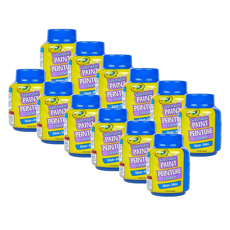 Crayola Washable Kid's Paint, Blue, 2 oz., 12/Bundle (BIN542842-12) image 1