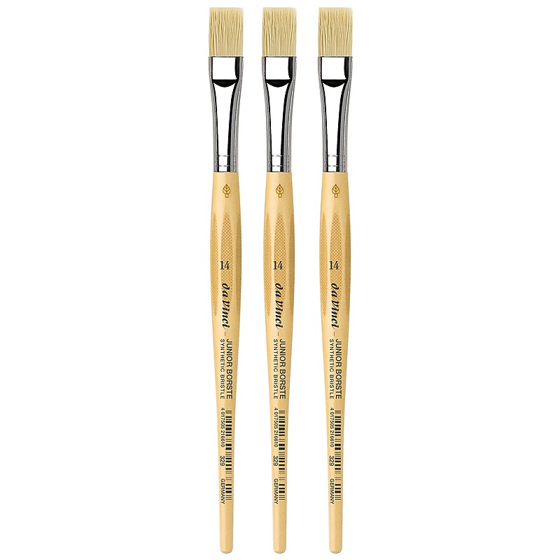 da Vinci JUNIOR Mixed Media Synthetic Bristle, Flat Brush, 3/Bundle (DVXVA32914-3) image 1