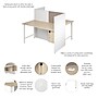 Bush Business Furniture Hustle 60"W 2 Person Back to Back Cubicle Panel Workstation, White/Natural Elm (HUS032WHNE)~#|#~46BF87EA-5CFD-48AD-9F062CF4622C8AC2_sc7