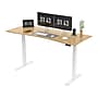 FlexiSpot E7 72"W Electric Adjustable Bamboo Top Standing Desk, White  (E7WCR7230LBZB)~#|#~46C7B136-FEF9-42DB-8EB3A1C39E69724E_sc7