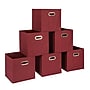 Household Essentials Storage Cubes 23.05 Quart Storage Container, Cardboard, Burgundy, 6/Pack (HE1247)~#|#~46CA847C-E827-4C4C-AF0EEF905F2BD8D6_sc7