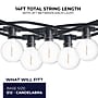 Bulbrite 14-foot String Light Kit with Clear Shatter Resistant Globe G16 LED Light Bulbs (812123)~#|#~46D80A32-285D-44AE-82DD5FB4ACD37F13_sc7
