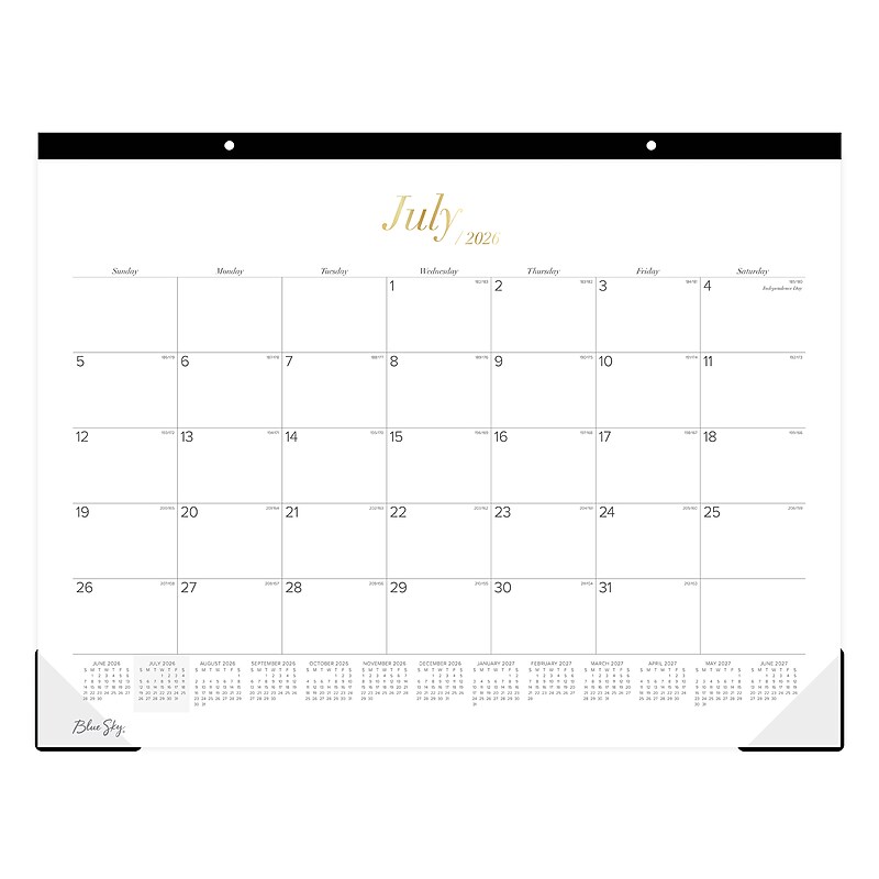 2026-2027 Blue Sky Elevated 17" x 22" Academic Monthly Wall Calendar, Black/White (158817) image 1