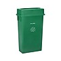 Alpine Industries Polypropylene Recycling Bin with Lid and Dolly, 23 Gallon, Green (ALP477-GRN2-PKD)~#|#~46DAF671-EA11-4819-AD784D52022BF75A_sc7