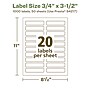 Avery EcoFriendly Laser/Inkjet Multipurpose Labels, 3/4" x 3-1/2", White, 1000/Box (94217)~#|#~46DF23D3-6B55-41A0-B67D66C0B0F544CF_sc7