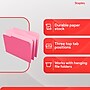 Staples Reinforced File Folders, 1/3-Cut Tab, Letter Size, Pink, 100/Box (508952)~#|#~46E12A0A-38BC-4A6D-8A59915EB8DCD18E_sc7