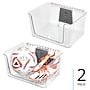 iDESIGN Wall-Mounted Large Stackable Plastic Storage Bin, 8" x 15"x 12.5", Clear, 2/Pack (29173M2)~#|#~46E5DFDF-CA18-41B0-A97041E43268AE33_sc7