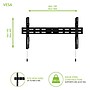 Kanto Fixed Low-Profile TV Wall Mount for 40" - 90" TVs, Black (PF400)~#|#~46E69225-2C66-4479-A3D36A670405A90A_sc7