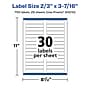 Avery Laser/Inkjet Rectangle Waterproof Multipurpose Labels, 3.4375"  x 0.67", White, 750/Pack (94210)~#|#~46FE2007-1792-4639-B399FFC57726D1B9_sc7