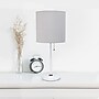 Simple Designs 19.5" LED Table Lamp, White/Gray Shade (LT2024-GOW-CCLB)~#|#~4707A520-60D4-4C2C-8F525F47DA4BFB50_sc7