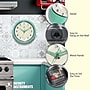 Infinity Instruments Round Retro Mint Green Wall Clock, Aluminum, 9.5" (10940MT)~#|#~470886BD-6732-4749-82DD97FA9F555D58_sc7