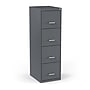 Staples 4-Drawer Vertical File Cabinet, Letter Size, Lockable, 47.2"H x 14.5"W x 18.9"D, Charcoal (ST62800)~#|#~4711A4ED-D59E-4111-8D08AD12F7CE457F_sc7