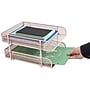 Mind Reader 2-Compartment Stackable Metal Tray, Pink (CSTACK2-PNK)~#|#~47142576-AB71-4228-84C72DD53BA82819_sc7