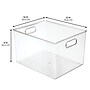 iDESIGN Small Stackable Plastic Storage Bin, 8" x 12"x 10", Clear, 2/Pack (29111M2)~#|#~4715AEDA-4AEB-4395-BE6C6B6930B39FC2_sc7