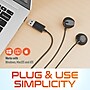 Delton 10E Stereo USB In-Ear Computer Headset with Microphone, Black (DWH10E)~#|#~4718E416-18B1-4C2B-B36B183F40E4CA1C_sc7