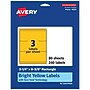 Avery Rectangle Laser/Inkjet Multipurpose Labels, 3-1/4" x 8-3/8", Bright Yellow (240/Box)~#|#~471DA3A0-1897-4A42-B488DBE836E3D91B_sc7