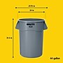 Rubbermaid Round Brute Trash Can Container w/Venting Channels, Yellow, 44 gallon~#|#~471E8E44-0B24-4F6B-96B019DD997D4EE6_sc7