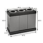 Alpine Industries Commercial Indoor Five-Stream Recycling Station, 140-Gallon, Black/Gray (ALP471-02-BLK-PKG)~#|#~472254B2-6824-44DF-A2EEEDD75F3B7224_sc7