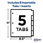 Avery Big Tab Insertable Plastic Divider, 5 Tabs, Multicolored (11900)~#|#~47237AD9-89ED-453D-9462892BEBA40990_sc7