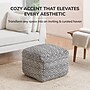 Anji Mountain Cherokee Charcoal Ivory Fabric Rectangular Pouf Ottoman (AMBPF154-2014)~#|#~47253F7D-4323-4191-8D8BDA737A51062B_sc7