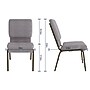 Flash Furniture HERCULES Series Fabric Stacking Church Chair, Gray/Gold Vein Frame (XUCH60096BEIJGY)~#|#~472D5418-BDA5-4C2F-B4948663728D24D9_sc7