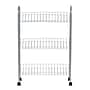Household Essentials 3-Shelf Slim Storage Cart, Satin Silver (HH7011)~#|#~4731759E-4B2C-4D1C-A204B3D7B4D67EBD_sc7