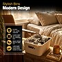 Azar Displays Small Wheat Lined Textured Plastic Storage Tote Bin with Handles, Decorative, 2/Pack~#|#~47358D09-7F26-4594-8CBB718EA16CB685_sc7