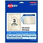 Avery Laser/Inkjet Multipurpose Labels, 5-1/8" x 4", Pearlized Ivory, 300 Labels/Box (19479370707)~#|#~4735E906-49C6-436D-814C763163A6D2D9_sc7