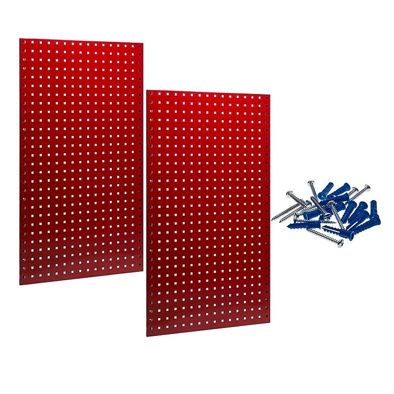 Triton Products LocBoard 24" x 42" x 9/16" Steel Square Hole Pegboards, 2/Set (LB2-R) image 1
