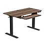 Huanuo 48"W Electric Rectangular Adjustable Standing Desk with Keyboard Tray, Walnut (HNESD71WN)~#|#~473B3383-6441-45D8-BB309987E737D9A5_sc7