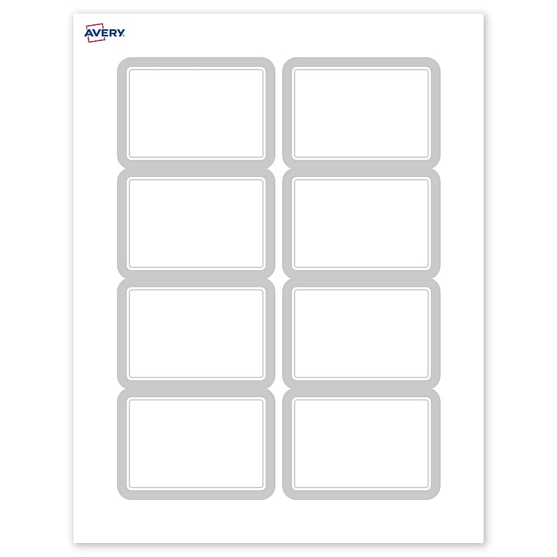 Avery Laser/Inkjet Rectangle Multipurpose Labels, 2-1/3" x 3-3/8", White, 120/Pack (S00-F3M) image 1