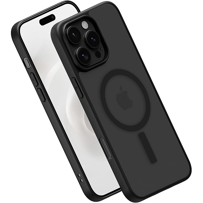 PEEL MagSafe Bumper Phone Case for iPhone 16 Pro Max, Shock Absorbing, Black (i16_PMX_BMP_BLK) image 1