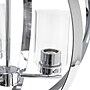 Lalia Home 3-Light 18" Adjustable Globe Hanging Metal and Clear Glass Ceiling LED Pendant, Chrome (LHP-3010-CH)~#|#~473DF8DD-043C-480D-90E0ECBEB64DE99B_sc7