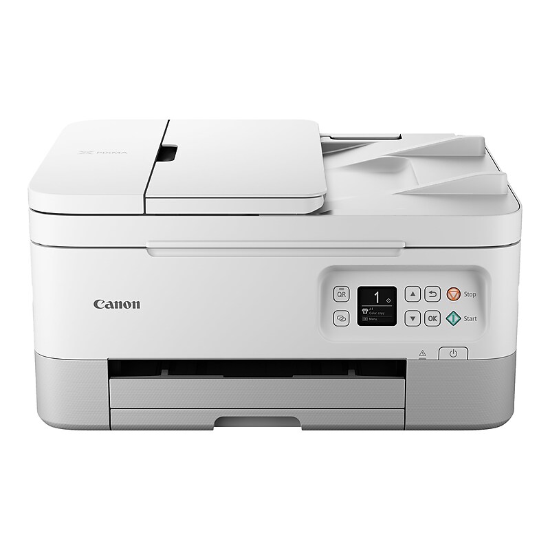 Canon PIXMA TR7020a Wireless Color Inkjet Printer, All-In-One, Print, Scan, Copy (TR7020A WHITE) image 1
