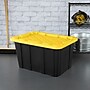 Sterilite 108 Quart Industrial Garage Tote with Snap-on Lid, Plastic, Yellow/Black, 6/Carton (50659Y06CT)~#|#~47414A1F-706F-4353-B382D7B02894FD43_sc7