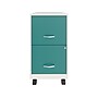 Space Solutions SOHO Smart File 2-Drawer Mobile Vertical File Cabinet, Letter Size, Lockable, Pearl White/Teal (25333)~#|#~4742BF38-BBF4-4912-B3C6F8BD37E2EE33_sc7