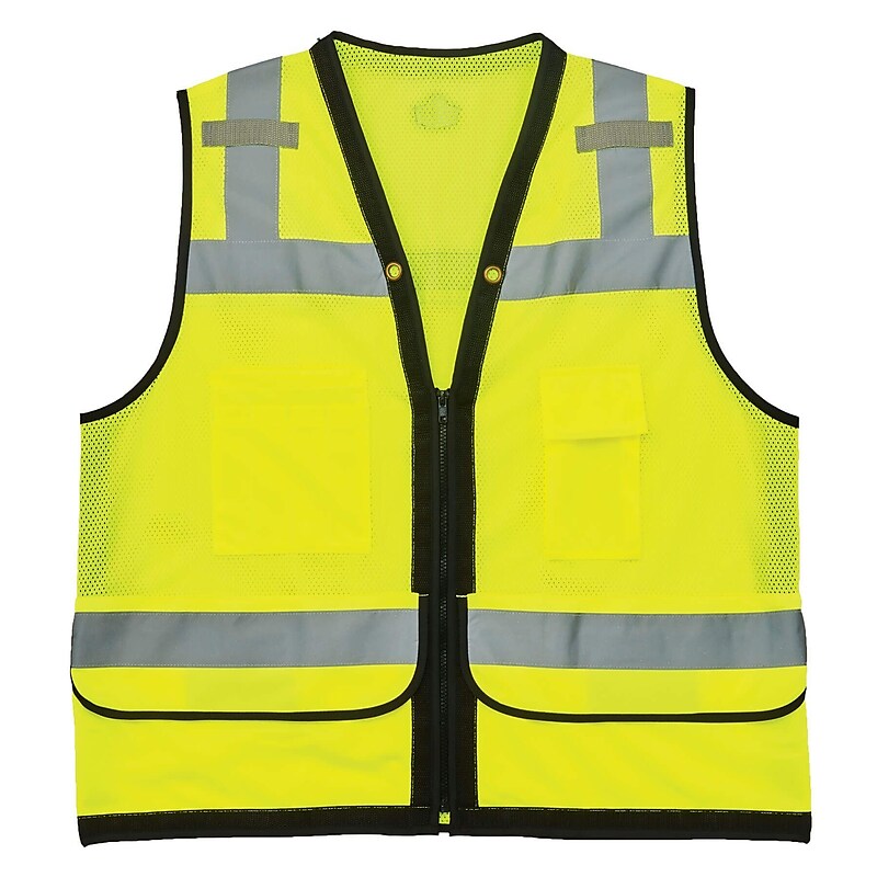 GloWear 8253HDZ Heavy-Duty Mesh Surveyors Vest, ANSI Class R2, 4XL/5XL, 1 pack (23329) image 1