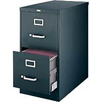 Hirsh 25" Deep Commercial Grade 2-Drawer Vertical File Cabinet, Black