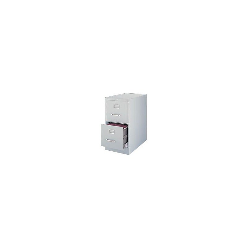 Hirsh 25" Deep Commercial Grade 2-Drawer Vertical File Cabinet, Gray image 1