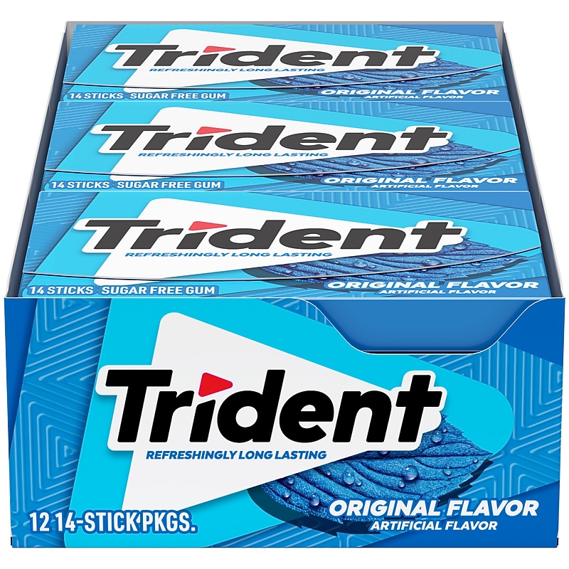 Trident Original Gum, 14 Pieces/Pack, 12/Packs (VAM05020) image 1