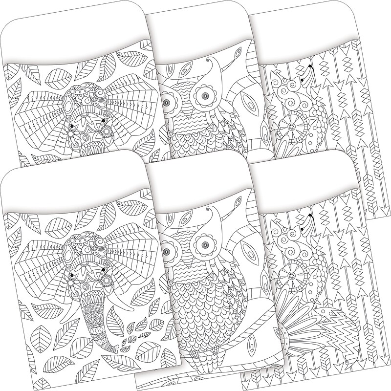 Barker Creek Color Me Library Pockets, 5.125" x 3.5", 60/Set (BC3843) image 1